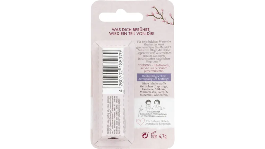 Jean&Len Lippenbalsam Sensitiv 4.7 g