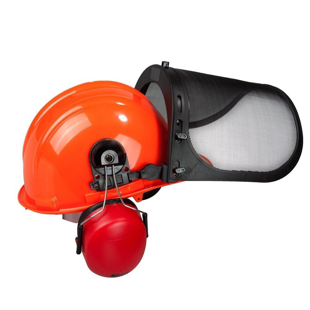 Viwanda Forstschutzhelm mit Maschenvisier und Kapselgehörschützer