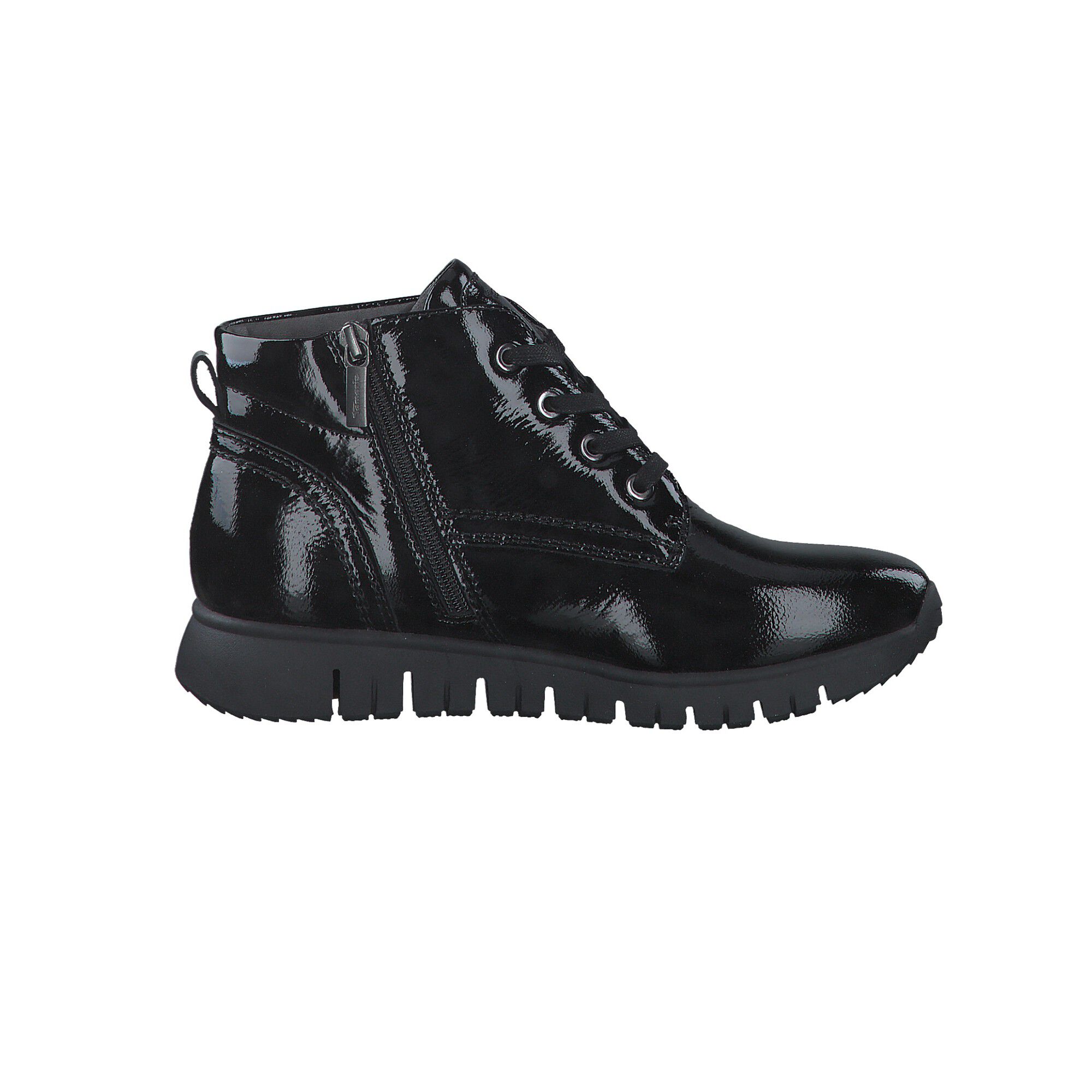 Bottines dessus cuir vernis