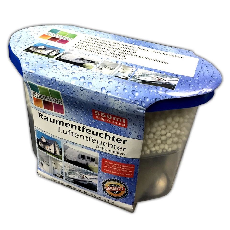 HAC24 Luftentfeuchter 1x Raumluftentfeuchter Inkl. 230g Granulat Lufttrockner, für 50 m³ Räume