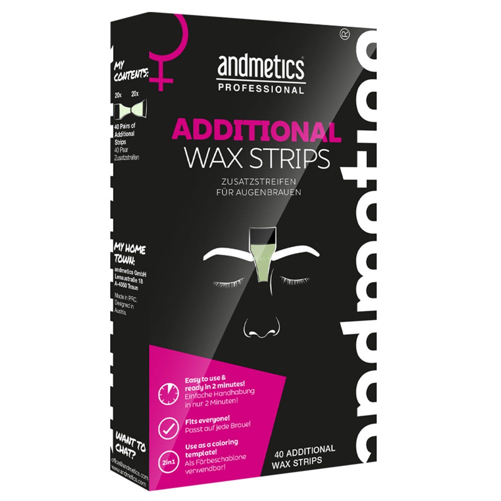 andmetics Additional Wax Strips 40 Stück