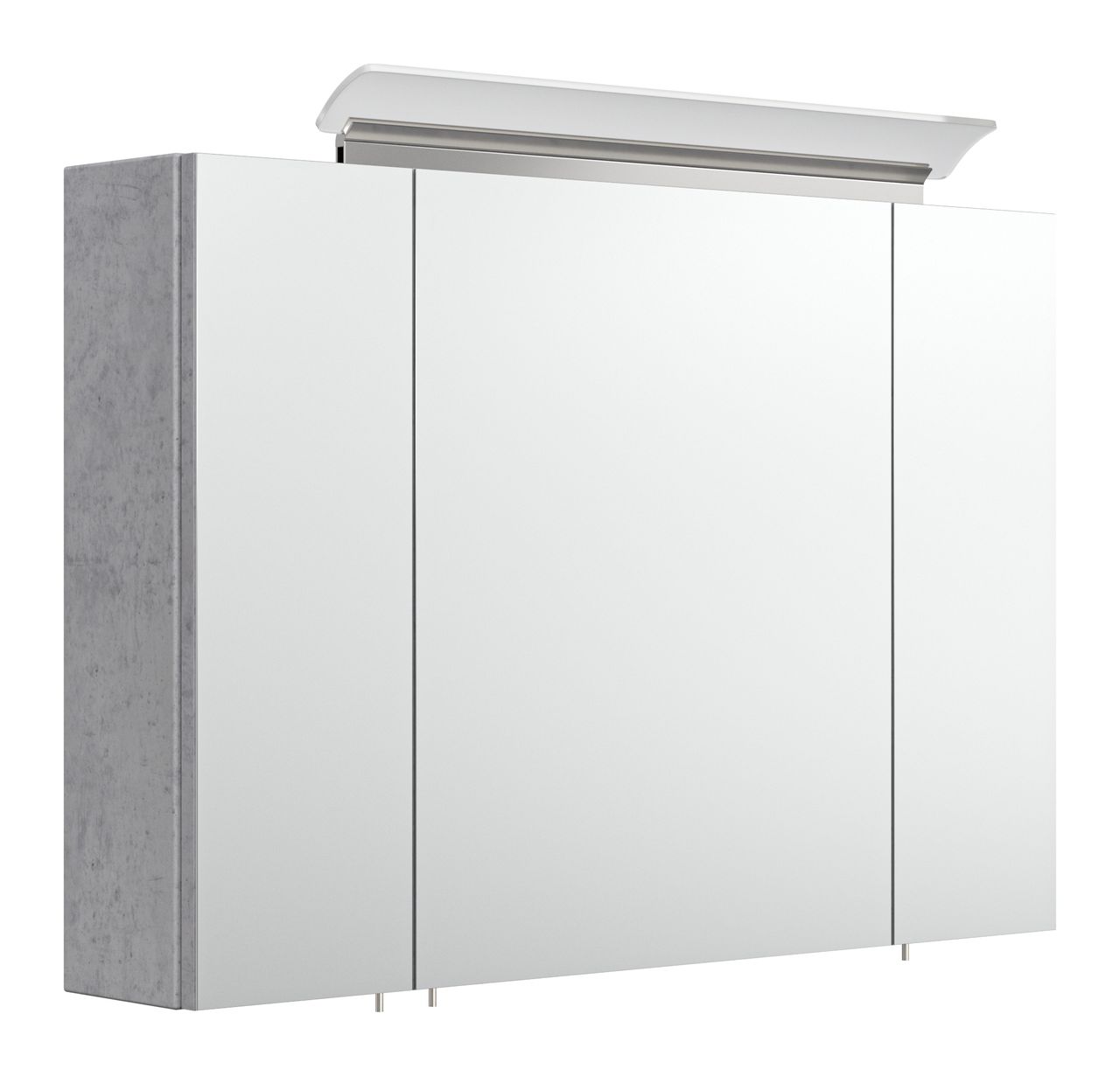 Posseik Spiegelschrank 90 inklusive LED-Acrylglaslampe beton EEK: F