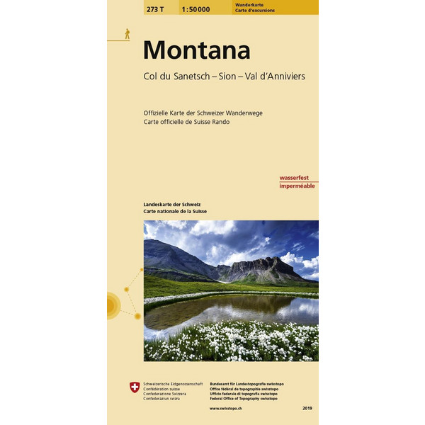 Swisstopo 1 : 50 000 Montana Wanderkarte - Wanderkarte
