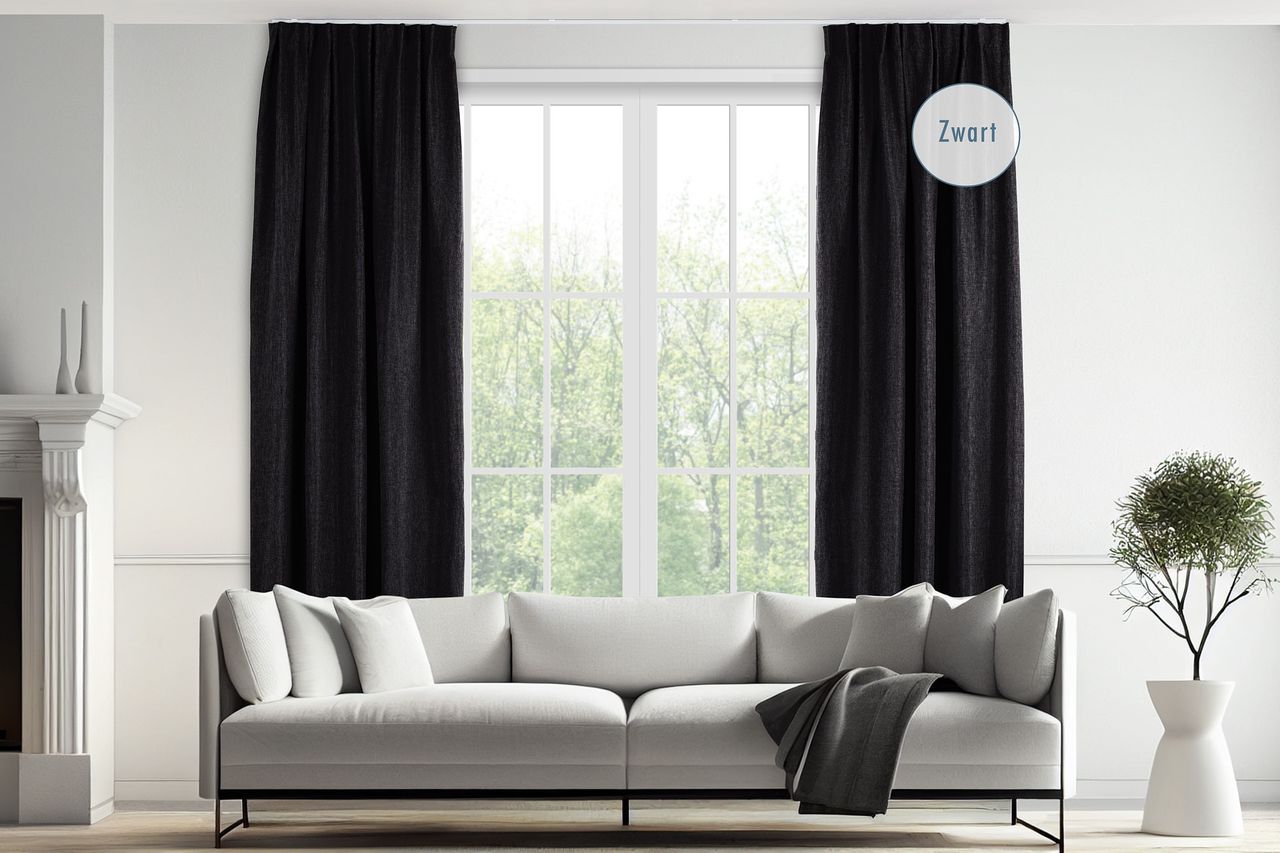 Lifa Living Vorhang - 150 x 260 cm - Haken - Schwarz