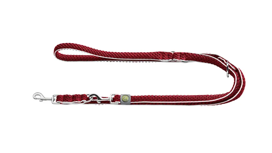 Hunter Verstellbare Führleine Hilo rot 25 mm / 200 cm