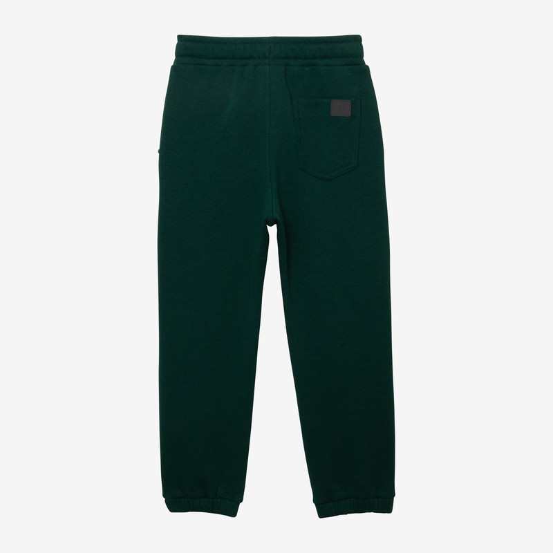 Jogging garçon vert en coton recyclé Catimini