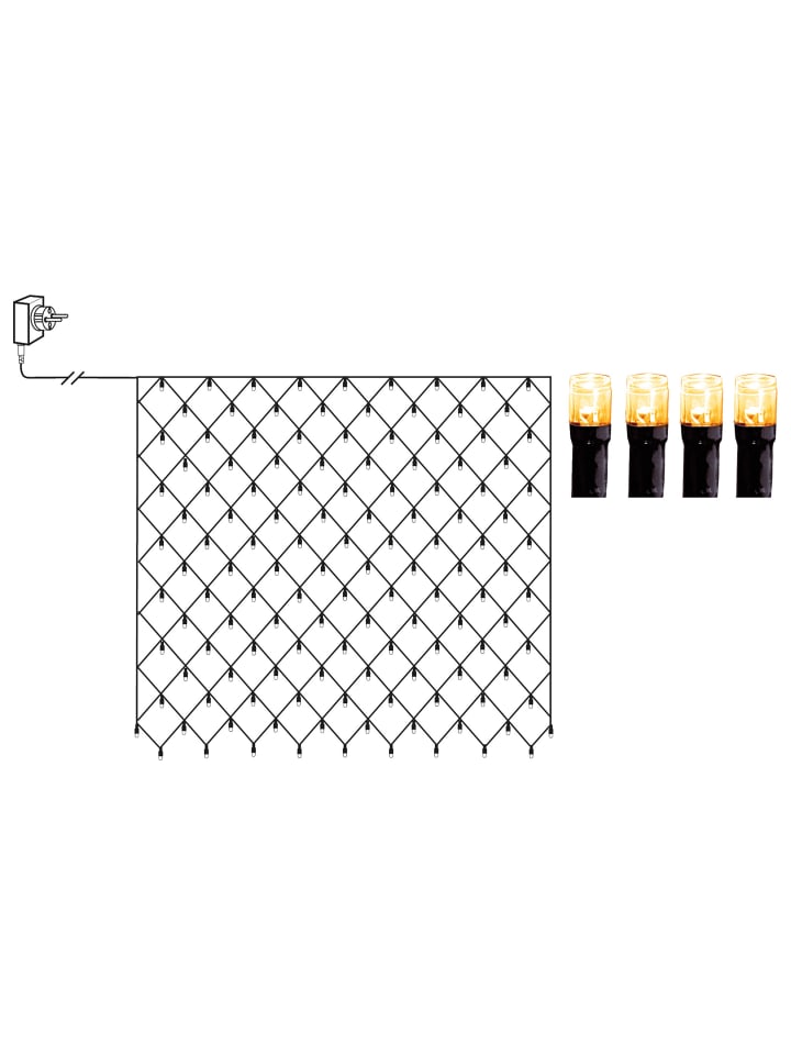 STAR Trading LED Lichternetz 'Shigo', warmweiß, outdoor, 2x2m günstig kaufen onesize