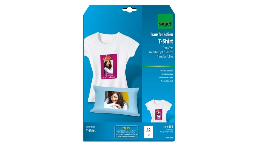 sigel InkJet Transfer Folien für T-Shirts