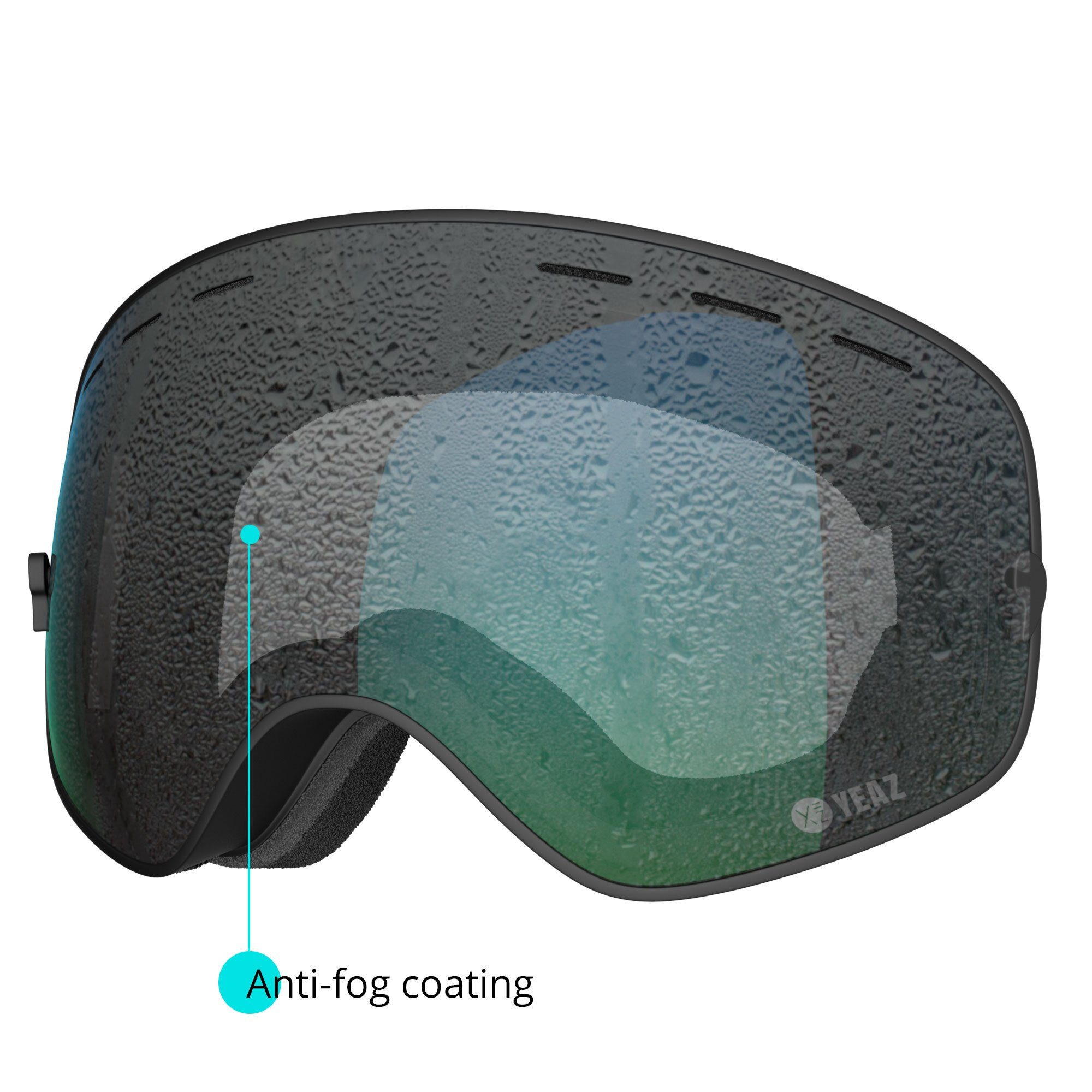 YEAZ Skibrille XTRM-SUMMIT, Premium-Ski- und Snowboardbrille für Erwachsene und Jugendliche
