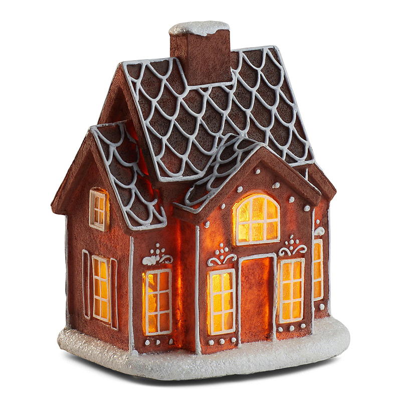 Home Pepperkakehus 13,5x9,5x16 cm m/lys