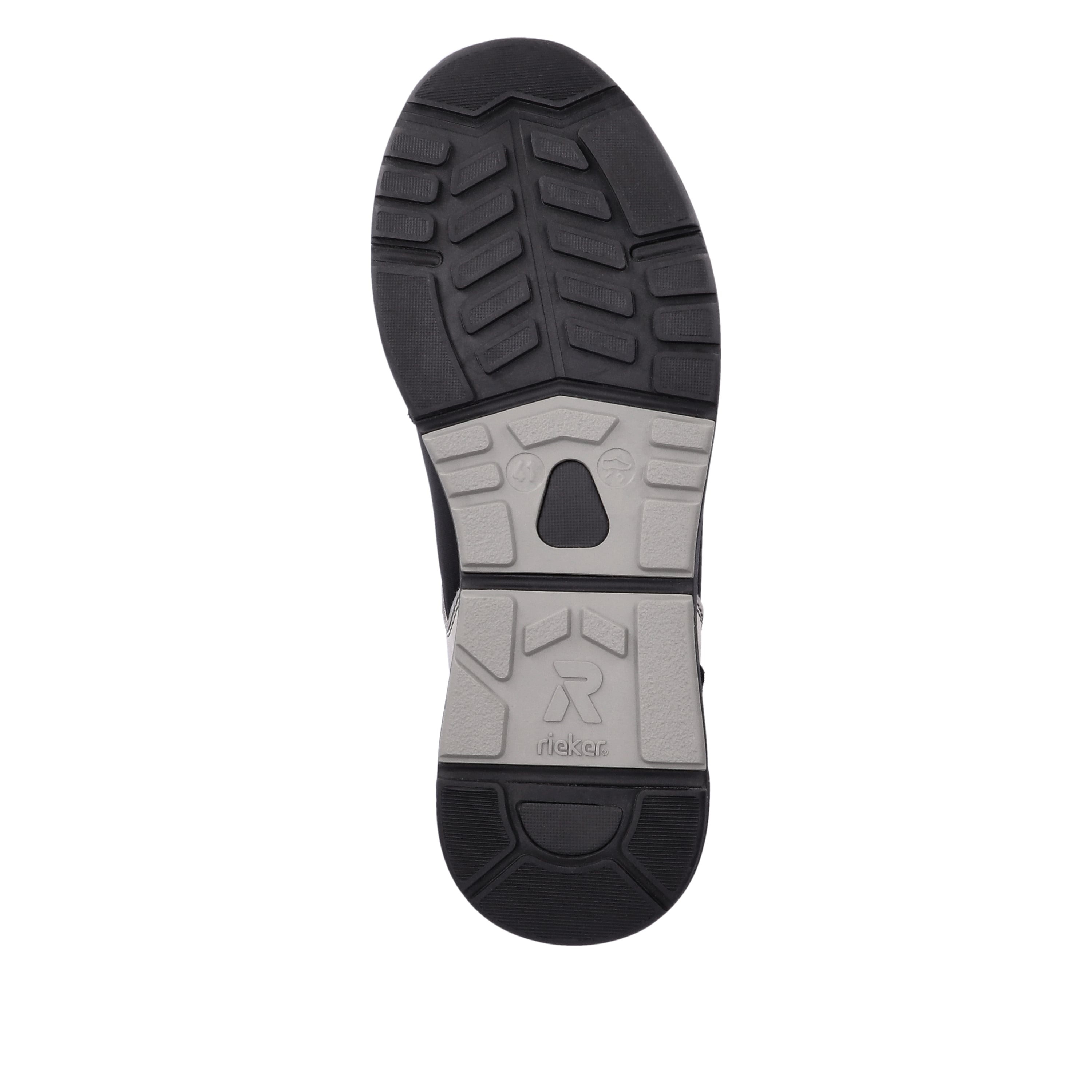 Rieker Herren Sneaker Low carbon-black silver-grey
