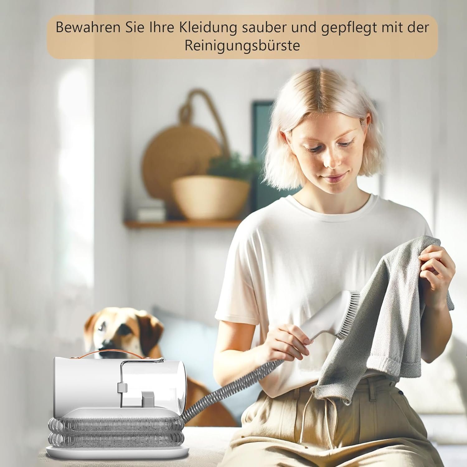 AstroPet Hundeschermaschine mit Staubsauger, 5 in 1 Profi Schermaschine, Saugt 99% der Tierhaare