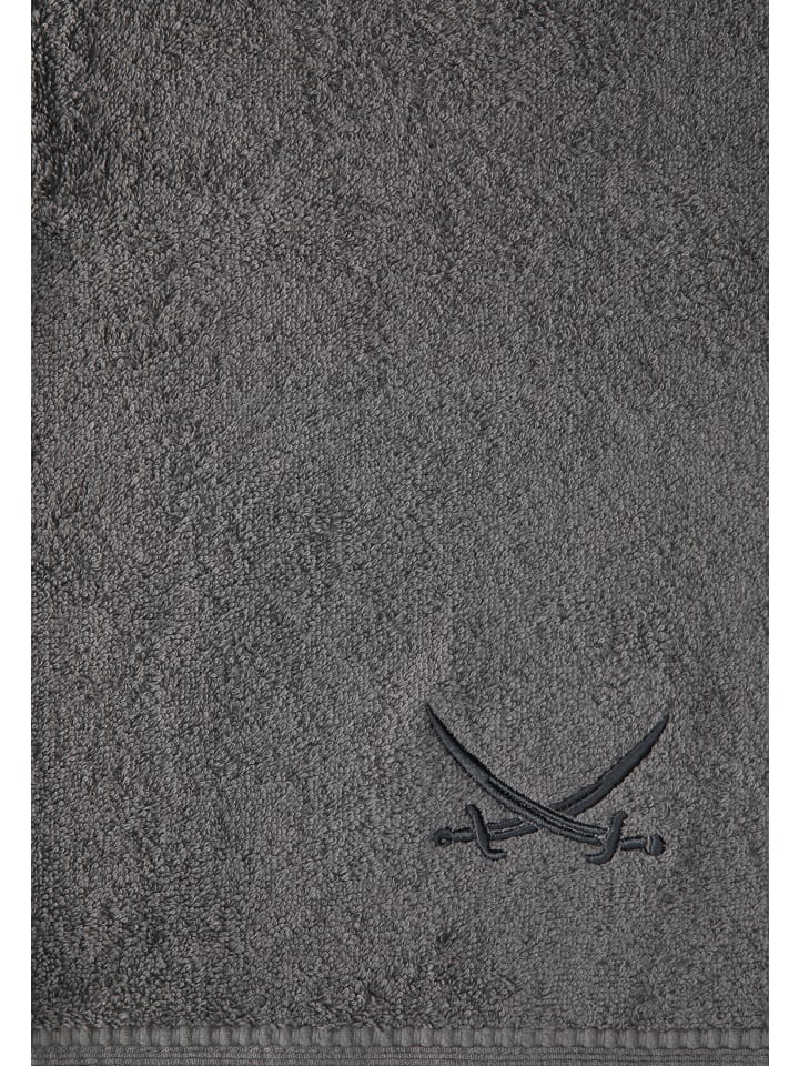 Sansibar 2er Duschtuch-Set „Frottier-Kollektion Classic“, 70x140 cm in Anthrazit günstig kaufen 70x140 cm