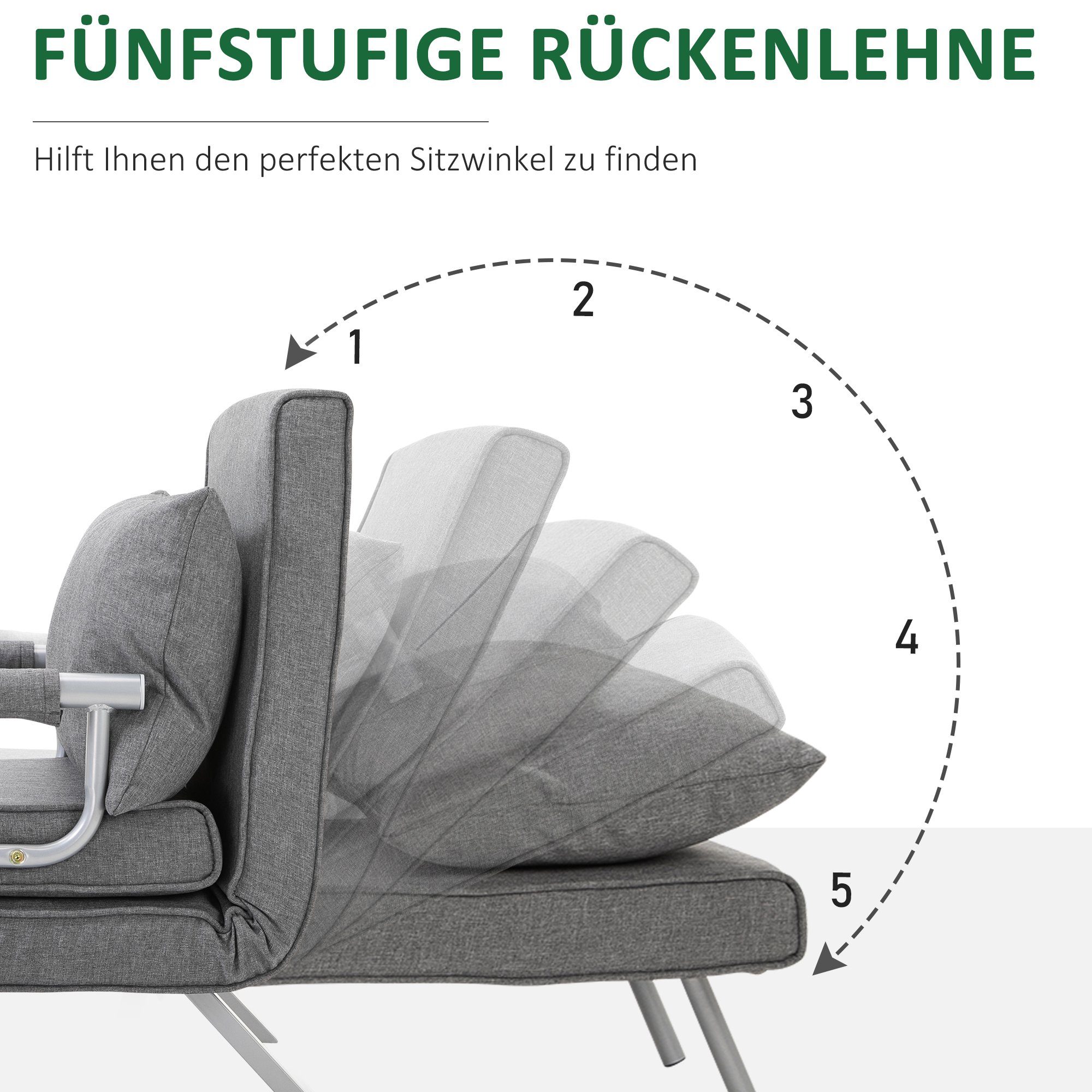 HOMCOM Sessel Schlafsessel