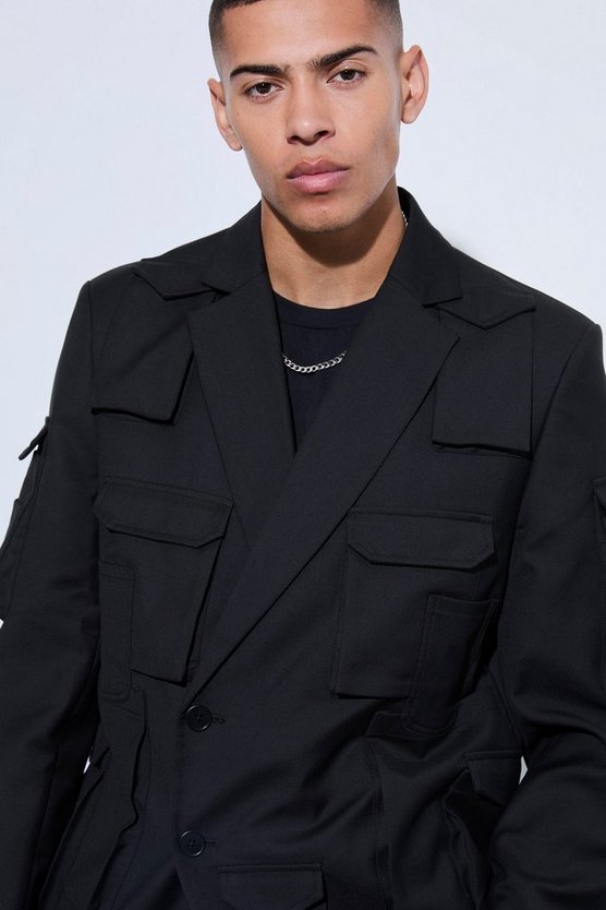 Oversize Blazer mit extremen Taschen