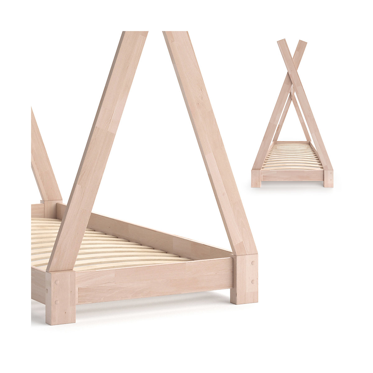 Kinderbett TIPI  70 x 140 cm Natur