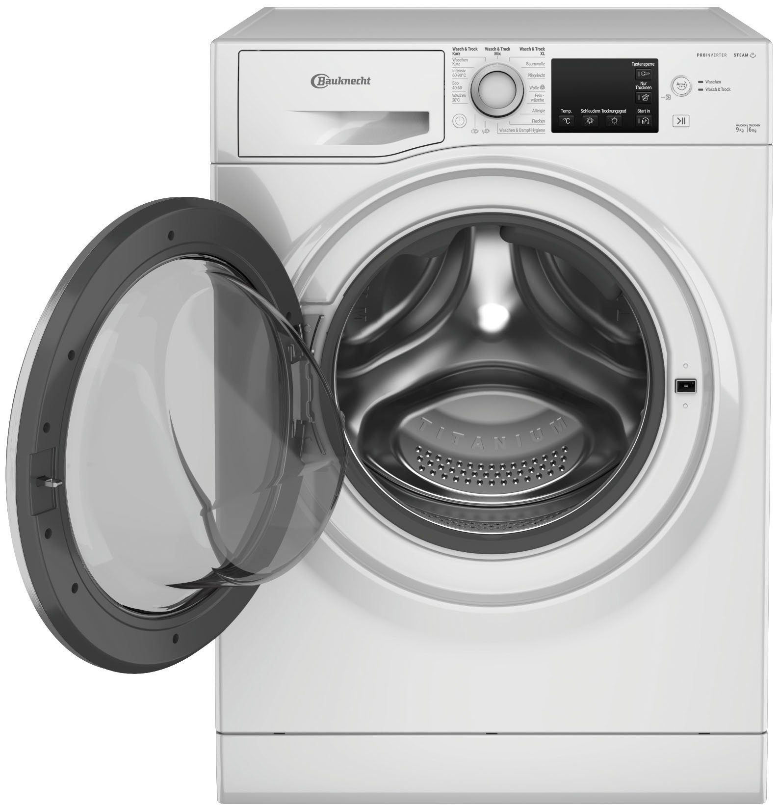 BAUKNECHT Waschtrockner WATK Sense 96 41 N, 9 kg, 6 kg, 1200 U/min