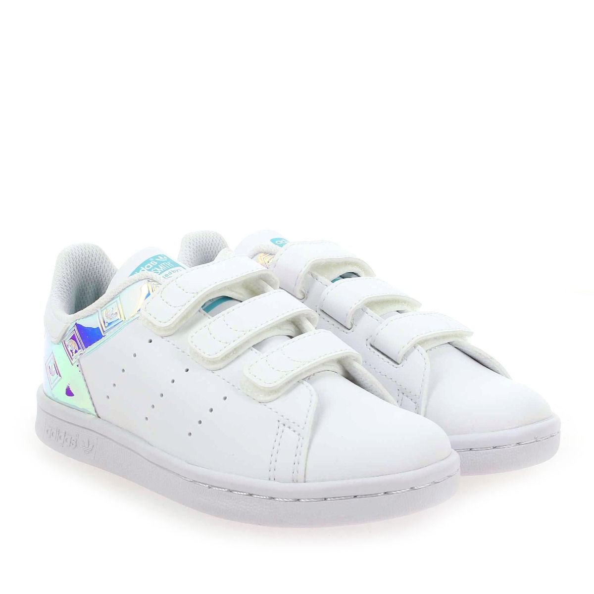 Adidas Originals  STAN SMITH METAL VELCRO H21 - Blanc Multi