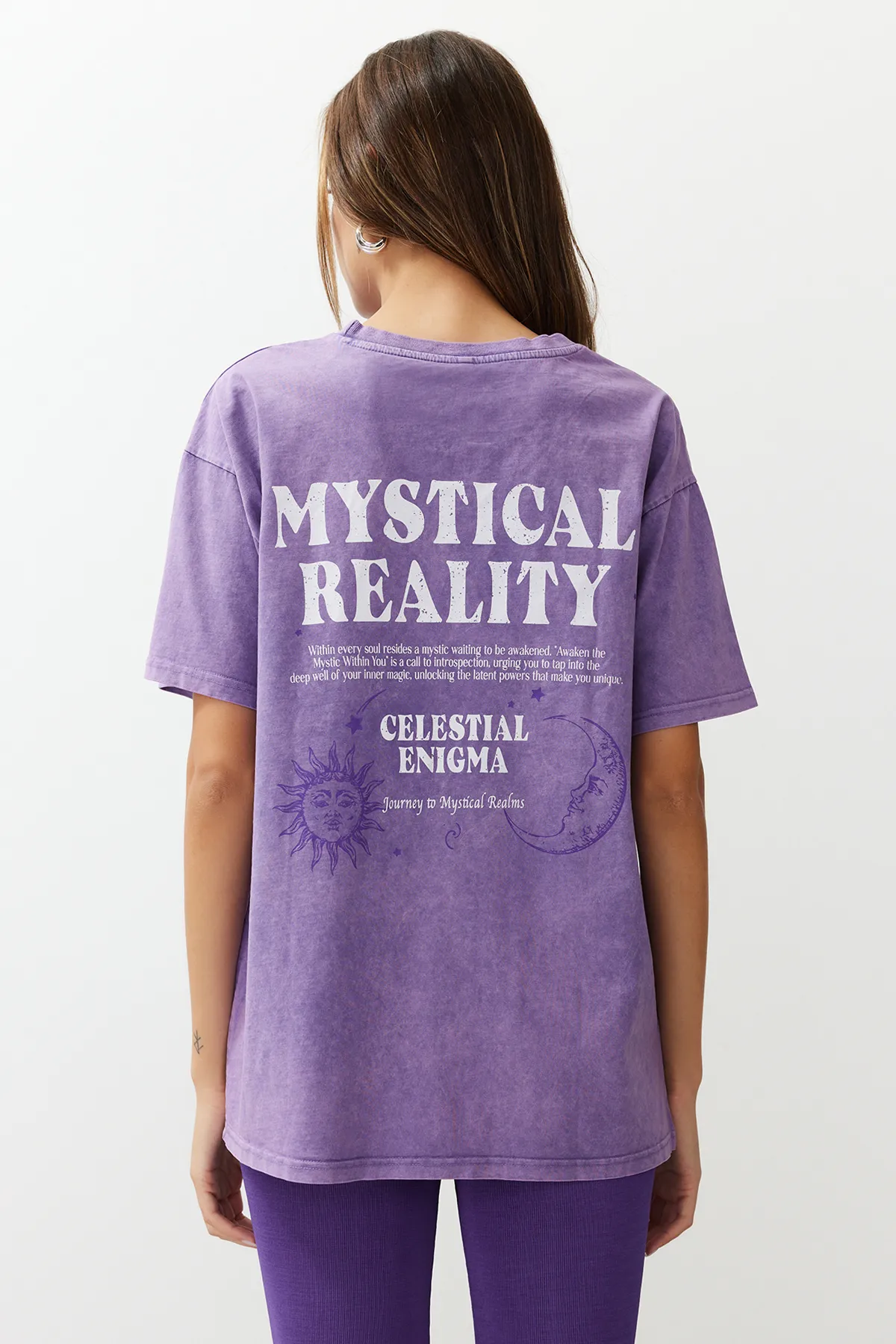 Trendyol Collection  T-Shirt - Lila - Oversized