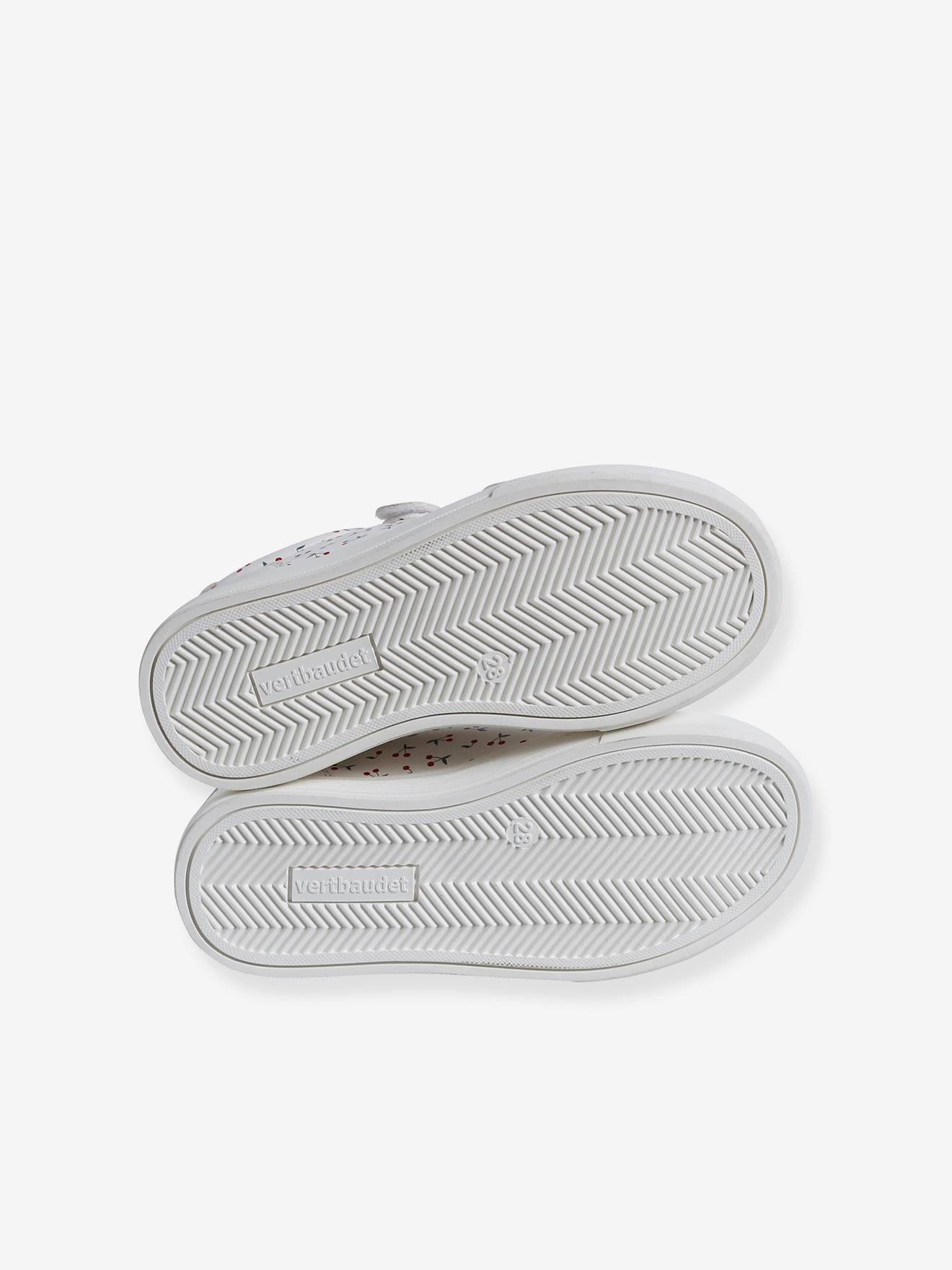 Vertbaudet Mädchen Klett-Sneakers - weiß bedruckt