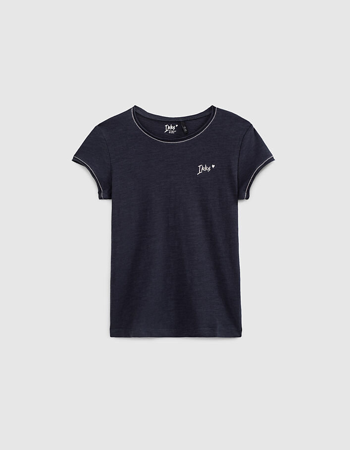 Tee-shirt navy Essentiel en coton bio fille