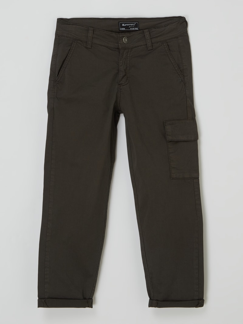 Regular Fit Cargohose mit Stretch-Anteil in olivgrün