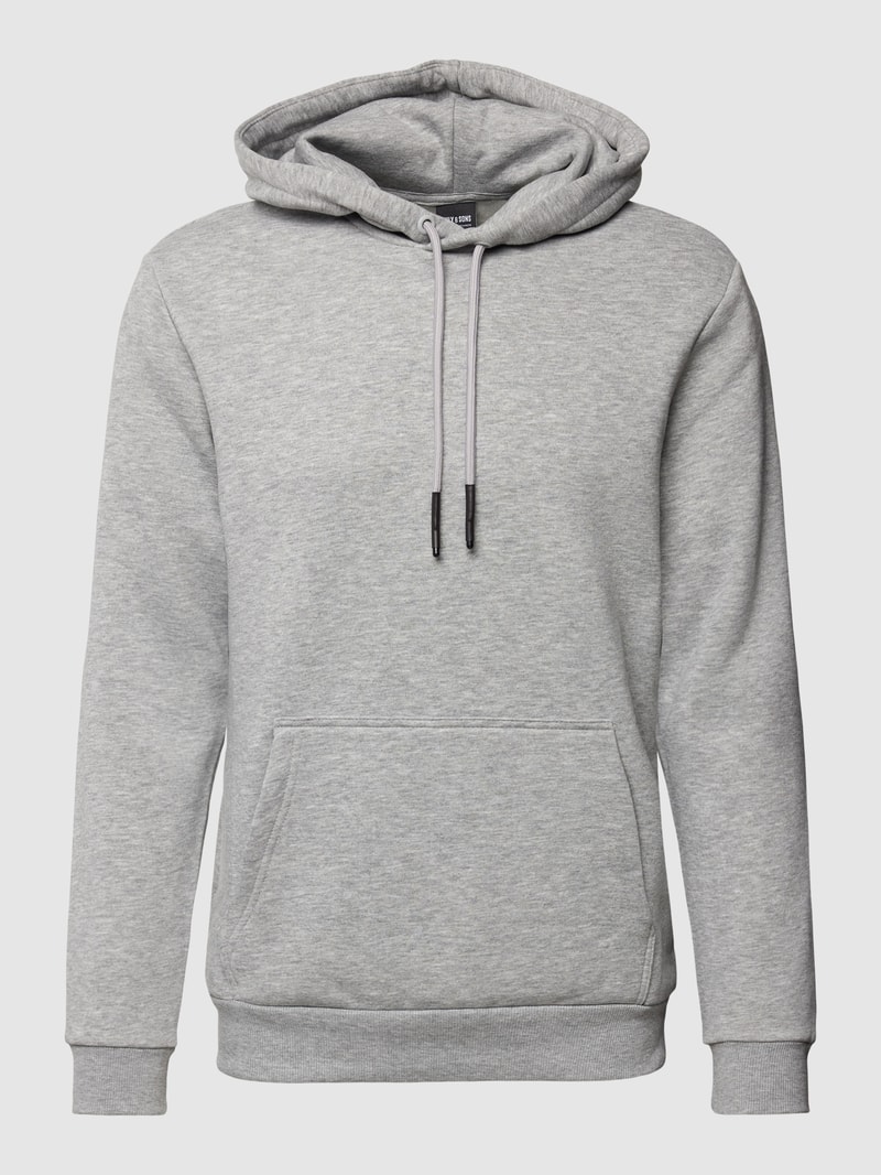 Hoodie in melierter Optik Modell 'CERES' in hellgrau meliert
