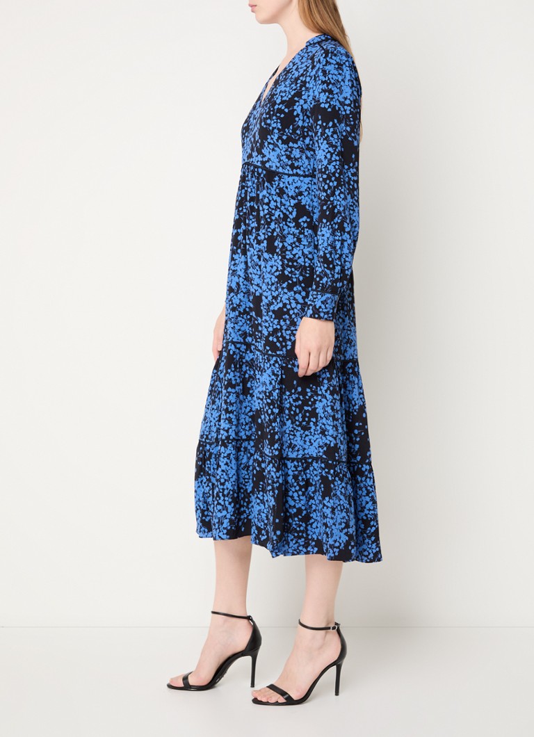Vestido túnica midi con escote en V y estampado floral Tillie de Hobbs