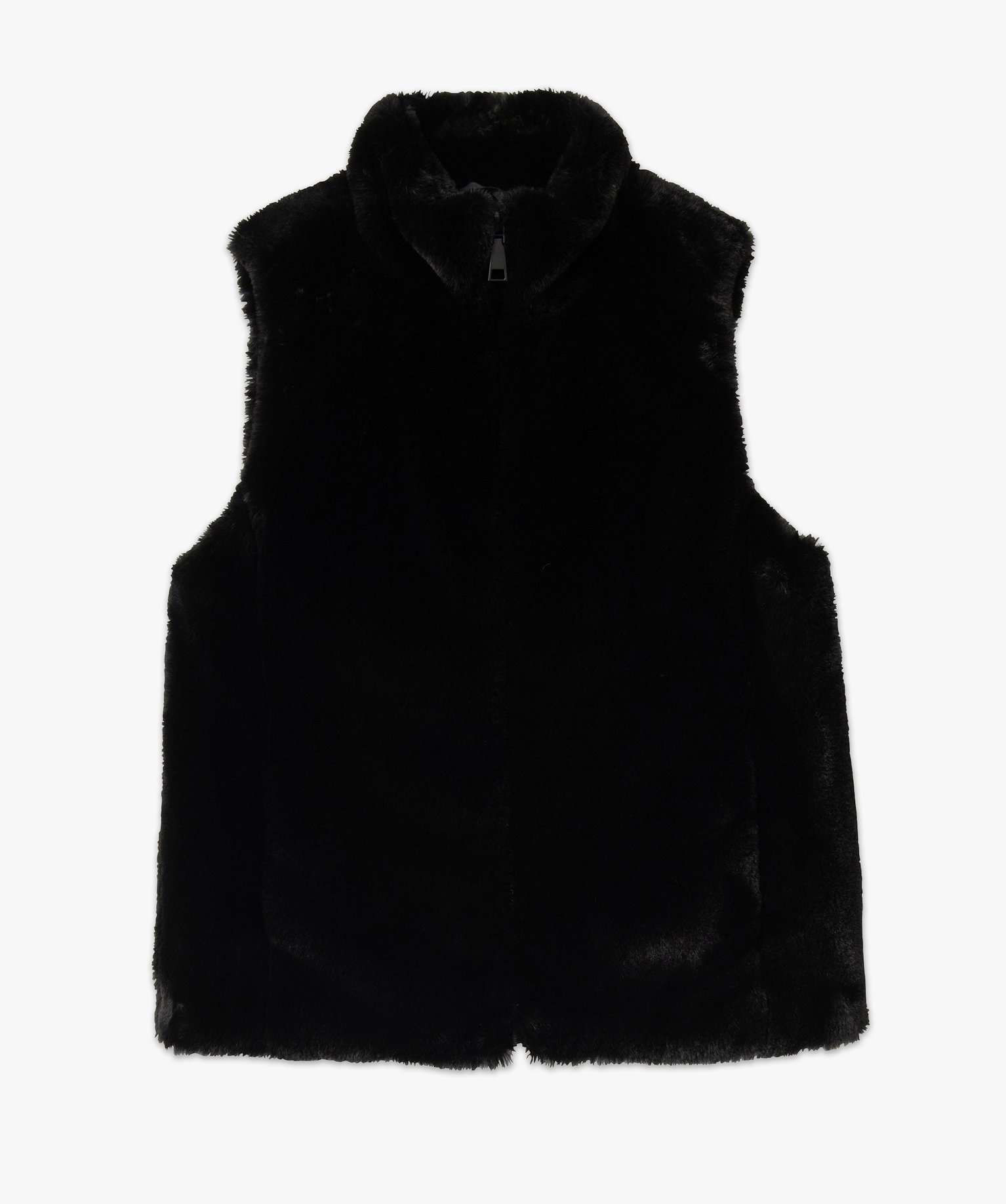 Veste sans manches en fourrure imitation femme noir | GEMO