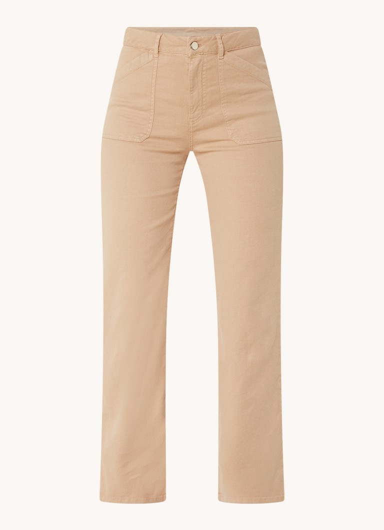 Jeans cropped a vita alta e gamba svasata in misto lino di Gerard Darel Carance