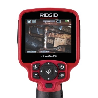 Cameră de inspecție Ridgid 55903 Model CA-350, inclusiv card SD de 8 GB