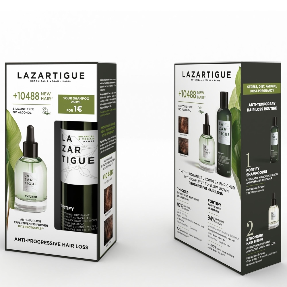 lazartigue Coffret Anti-Chute Thicker + SHP Fortify Coffret Anti-Chute Progressive