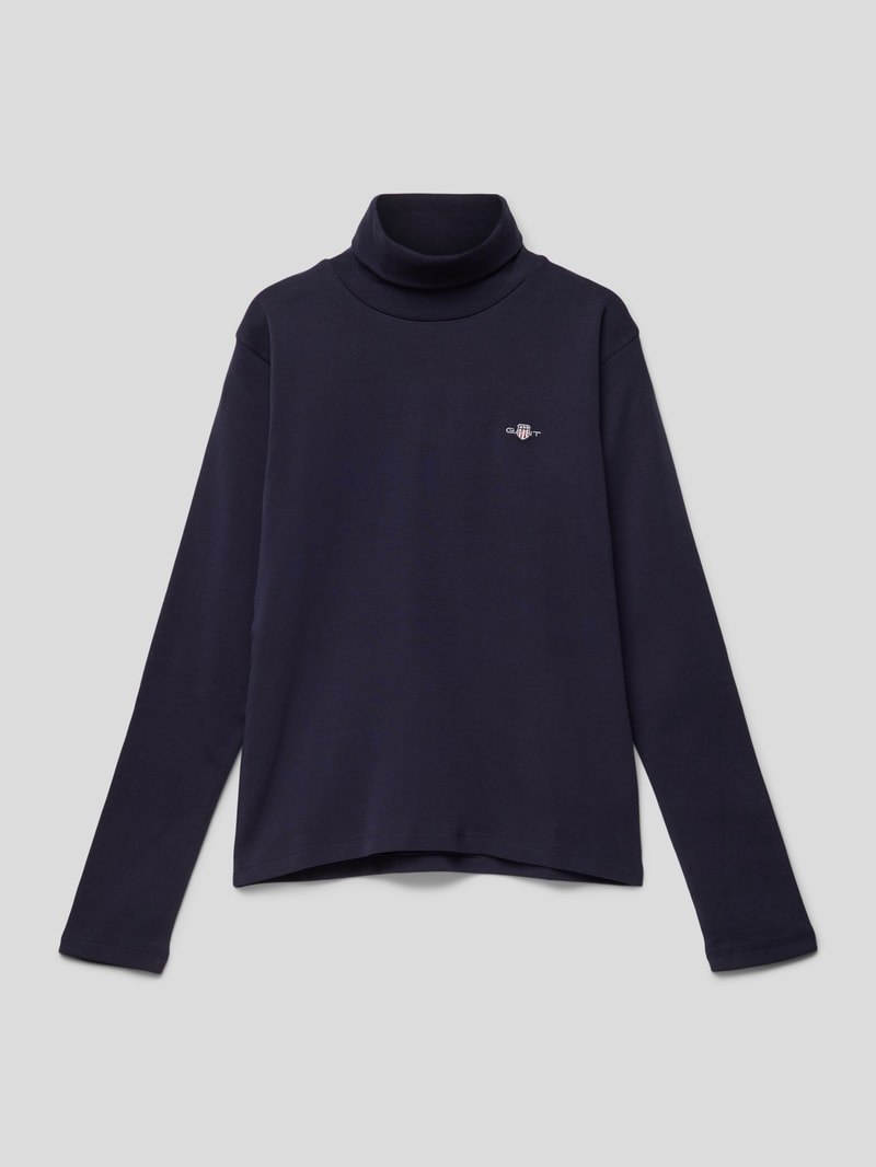 Longsleeve mit Rollkragen Modell 'SHIELD' in blau