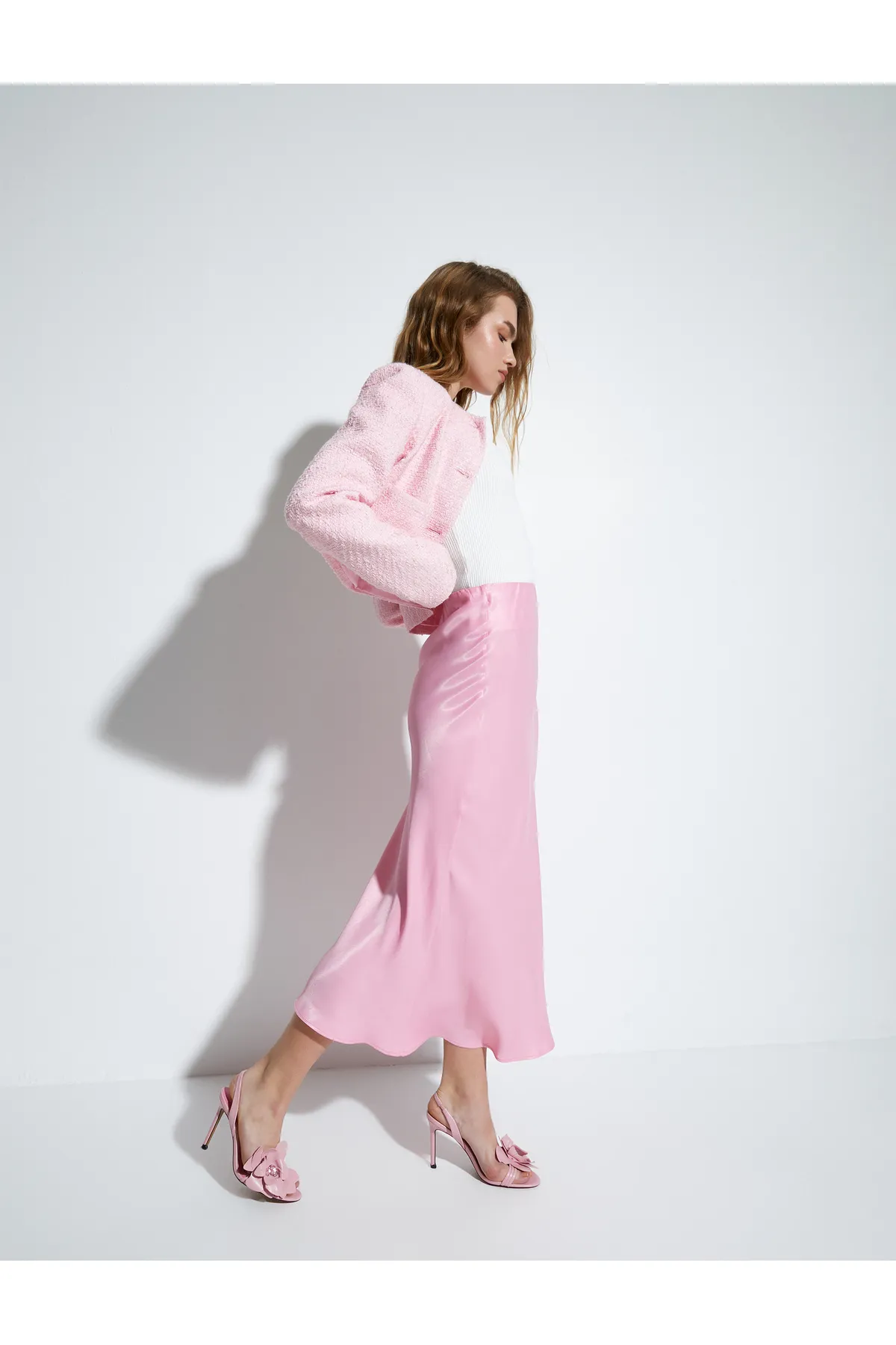Koton  Midi-Satinrock mit normaler Taille