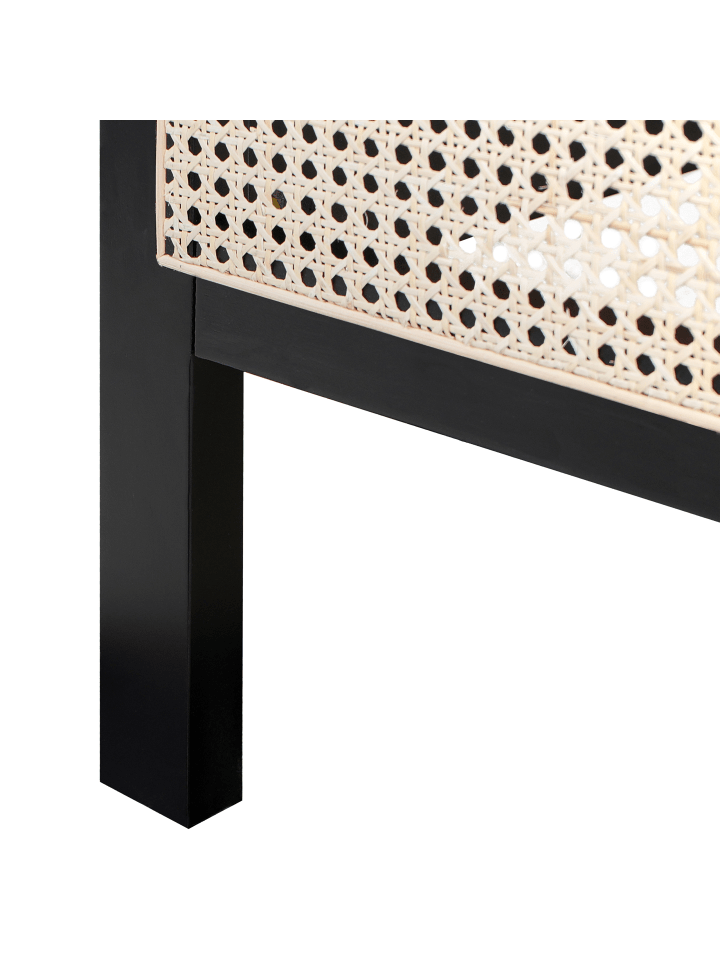 Beliani Doppelbett SALERNAS in Schwarz/Braun - (W) 166 x (H) 100 x (L) 206 cm günstig kaufen onesize