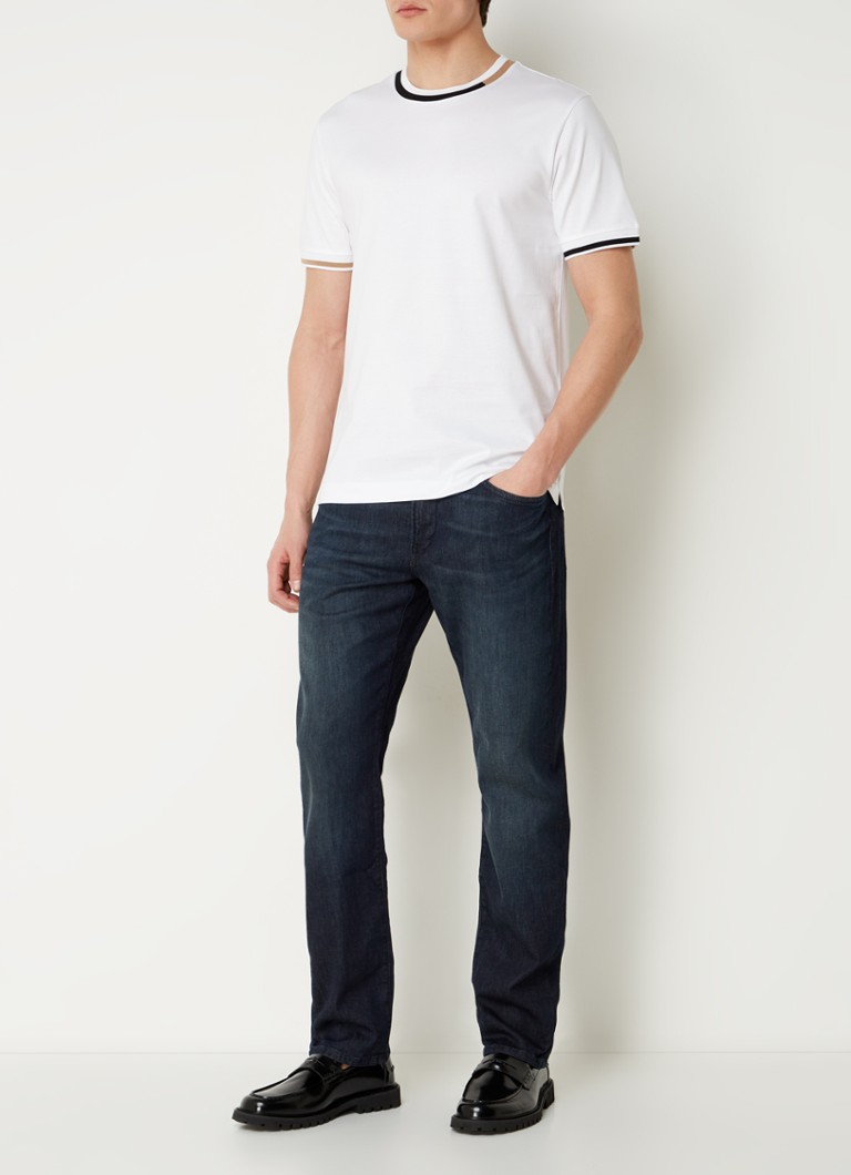 Blugi Hugo Boss Delaware Slim-Fit, Decolorare Închisă