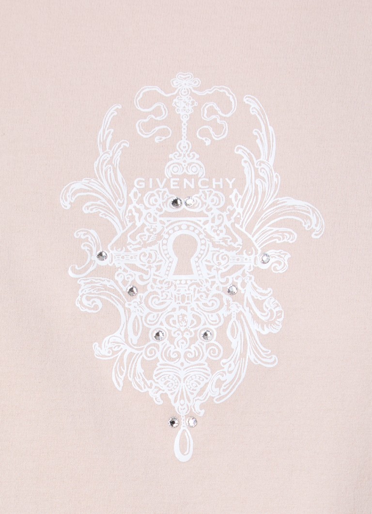 T-shirt Givenchy con logo stampato e strass