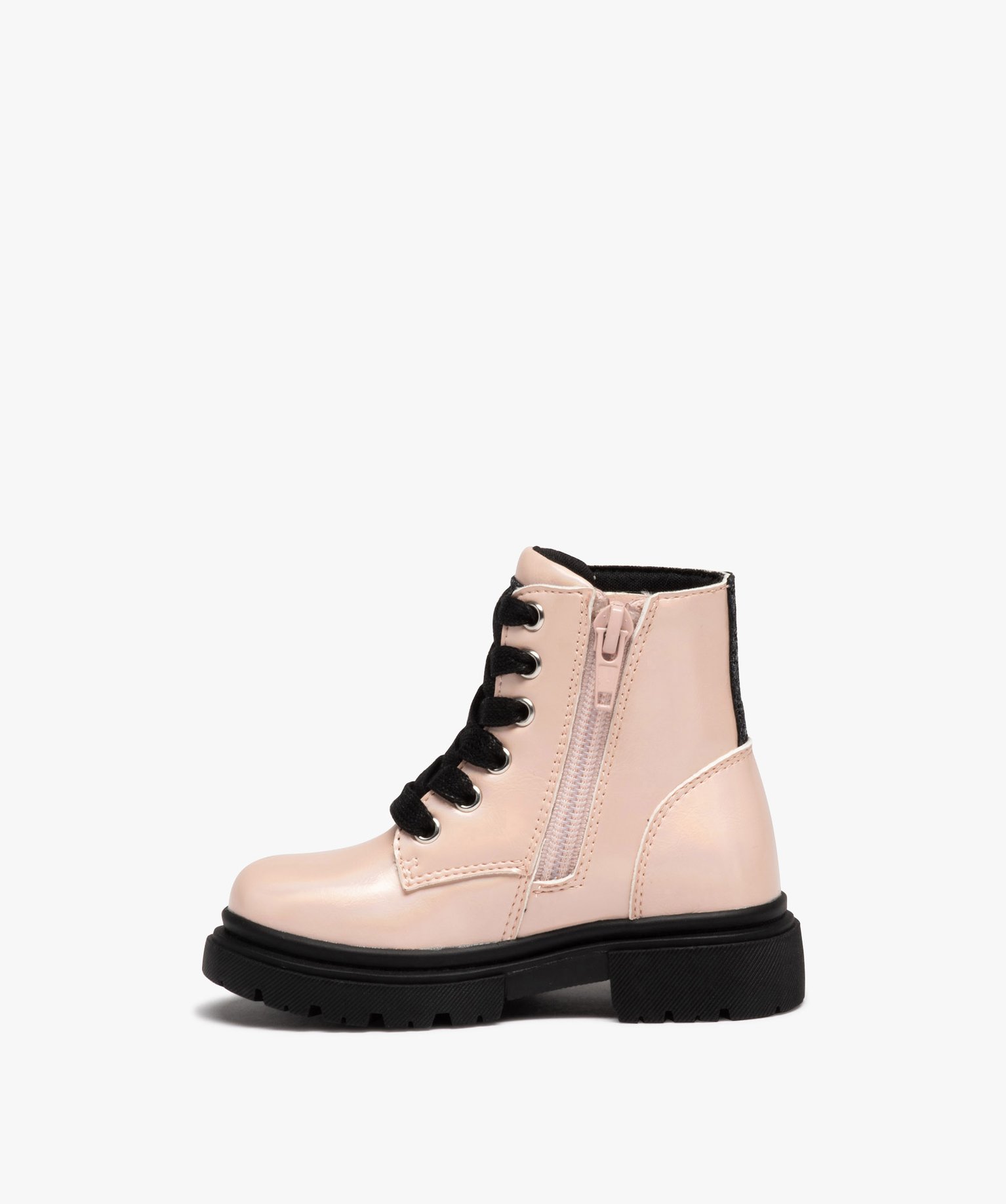 Boots fille irisés avec détails pailletés sur semelle cra... rose | GEMO