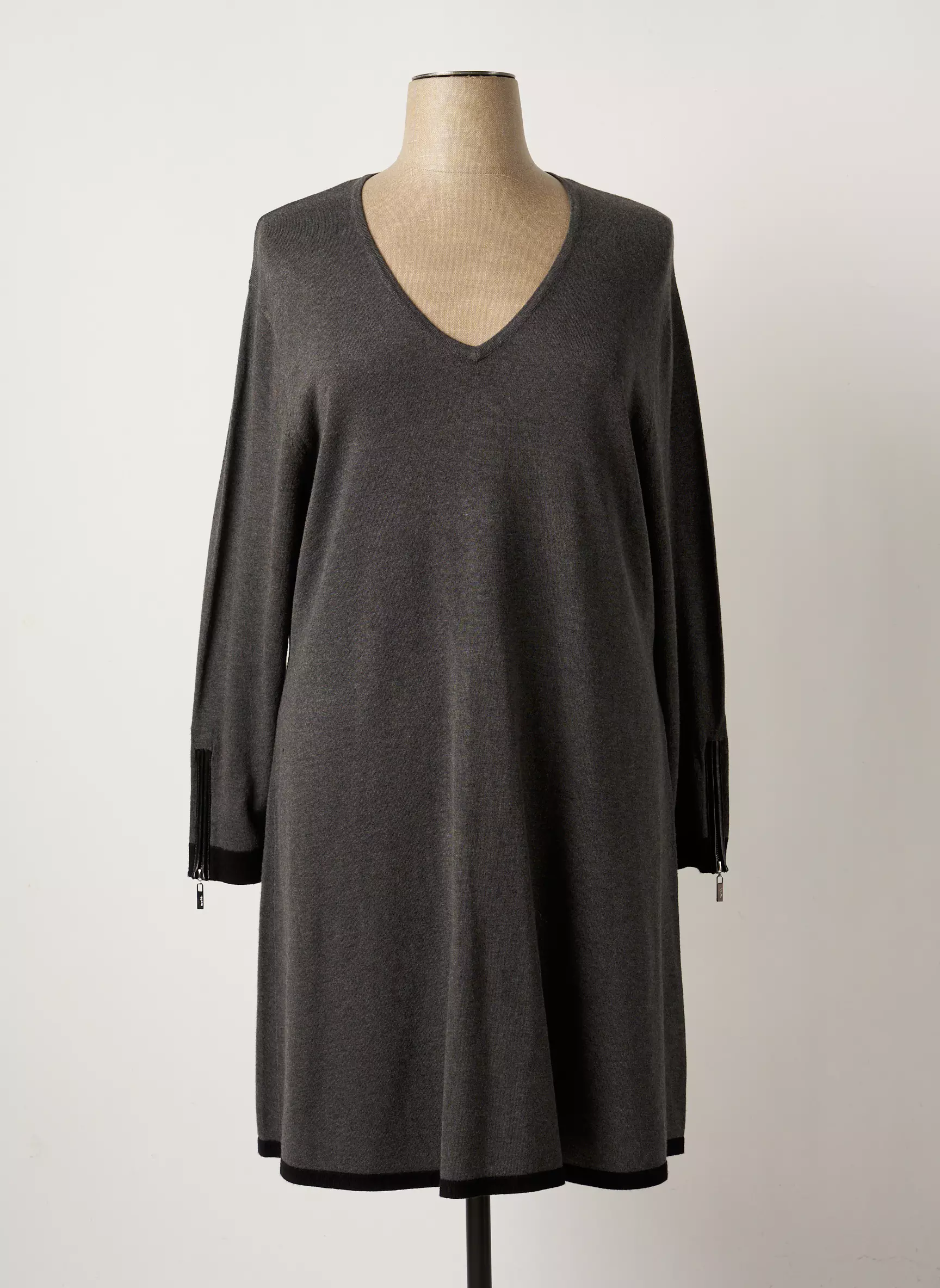 Marble Robes Mi Longues Femme couleur gris