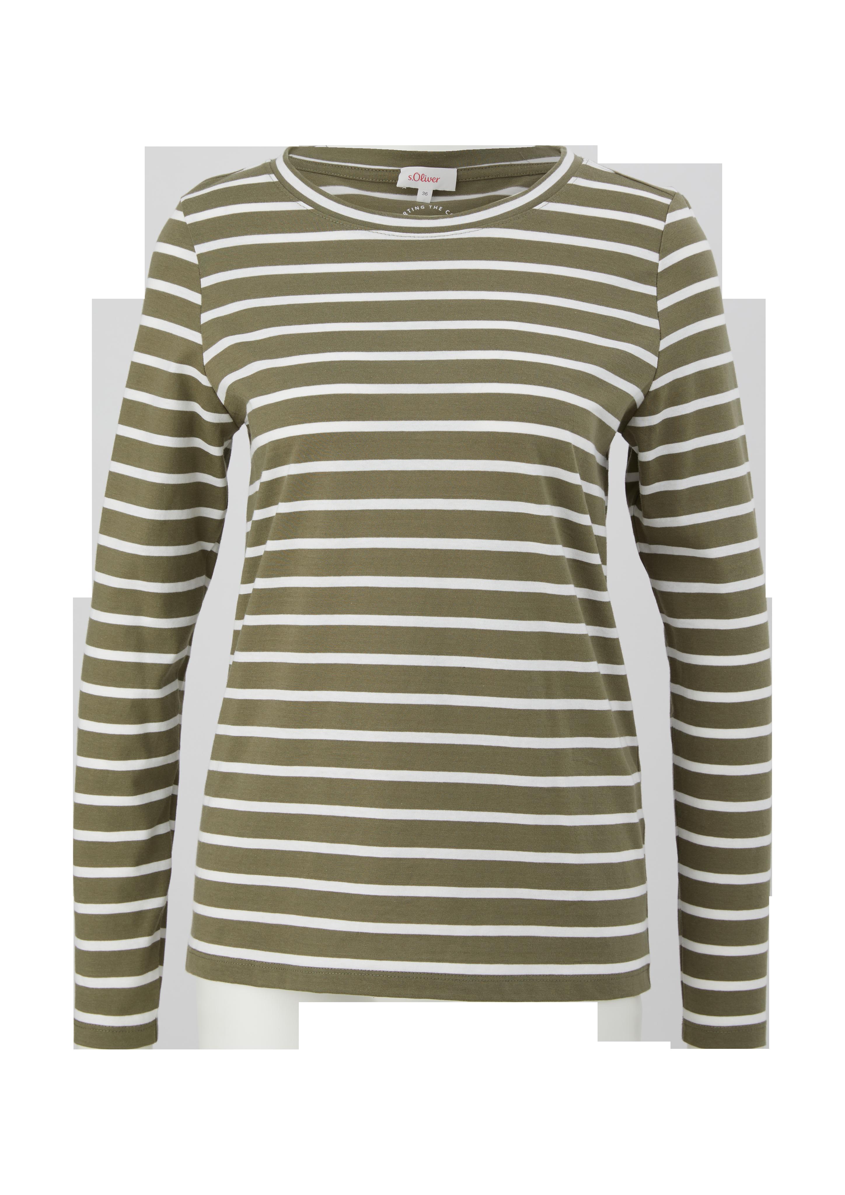 Gestreiftes Langarmshirt aus Jersey  2121699-79G2