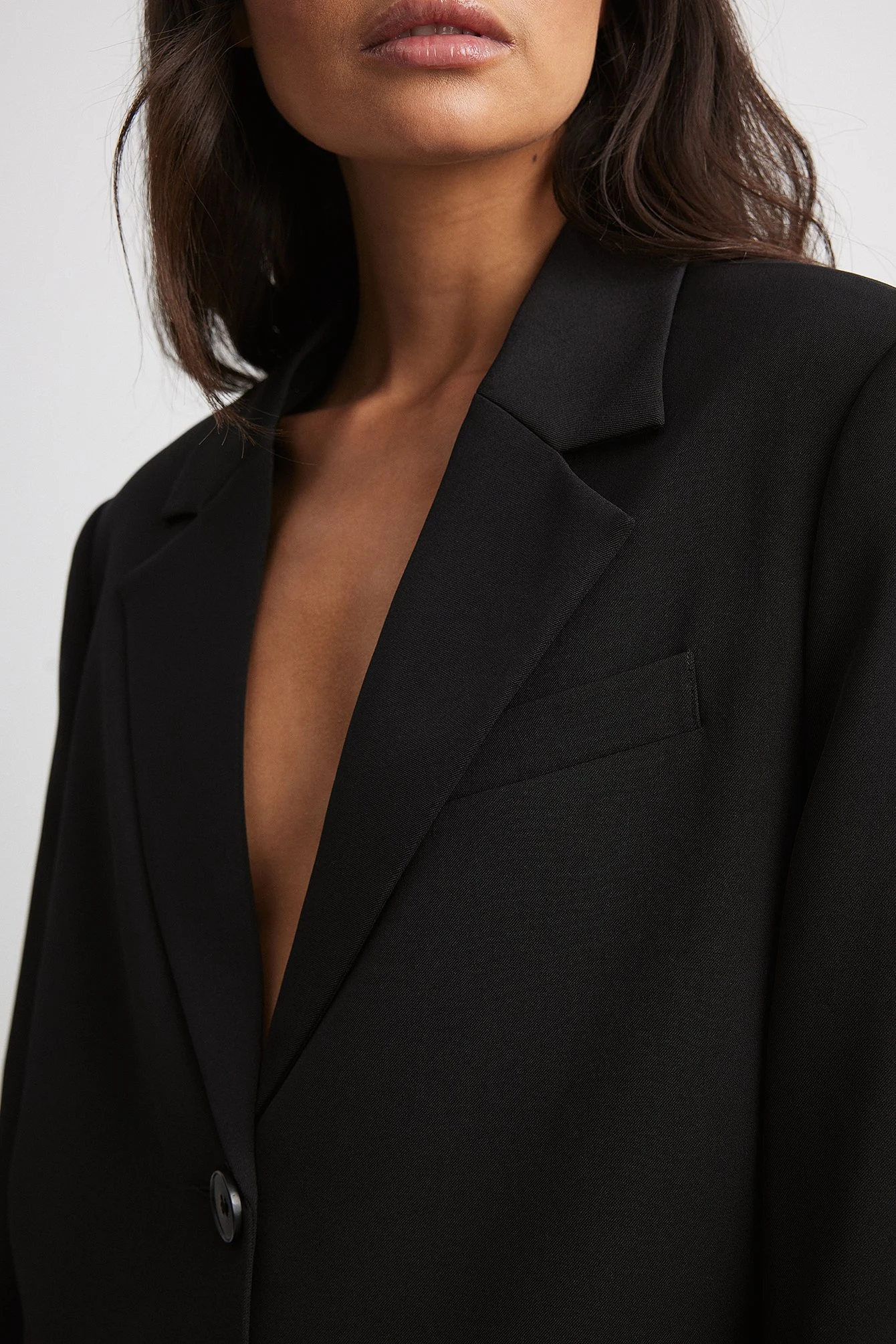 Oversized Blazer mit drei Knöpfen