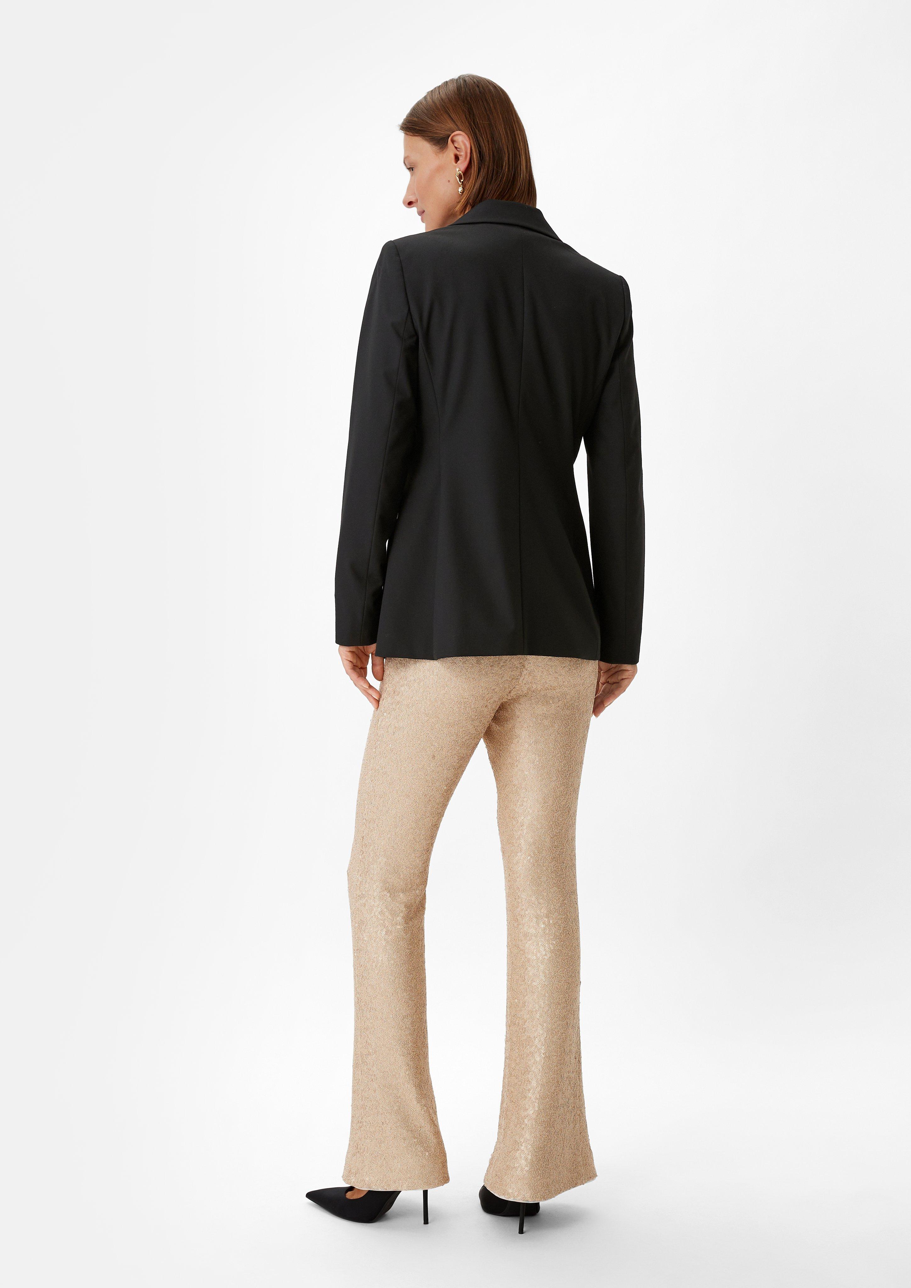 Taillierter Blazer - schwarz