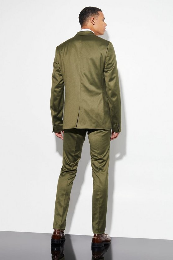 Tall Skinny Satin-Anzugjacke