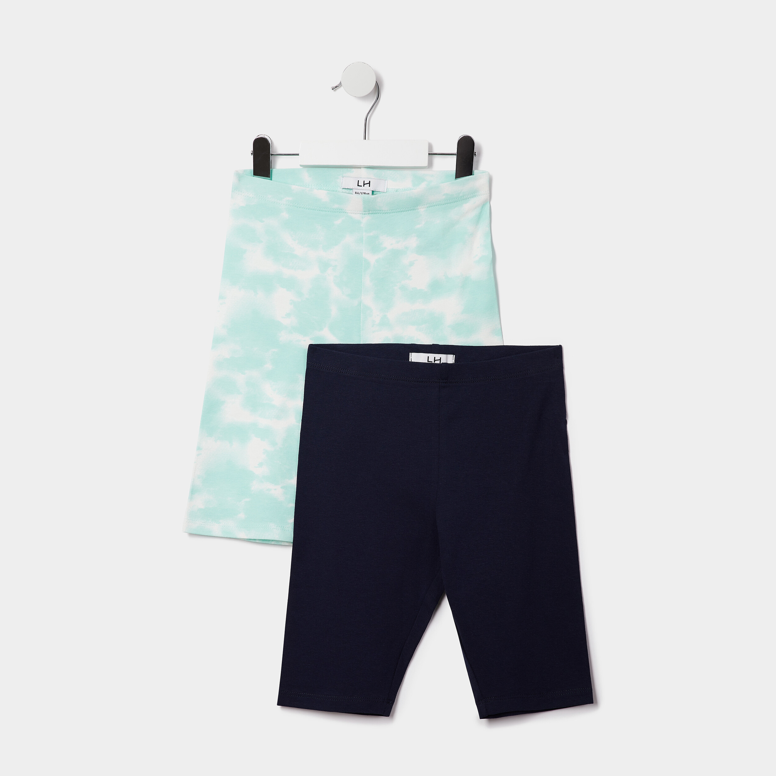 Lot 2 cyclistes courts bleu turquoise fille | La Halle