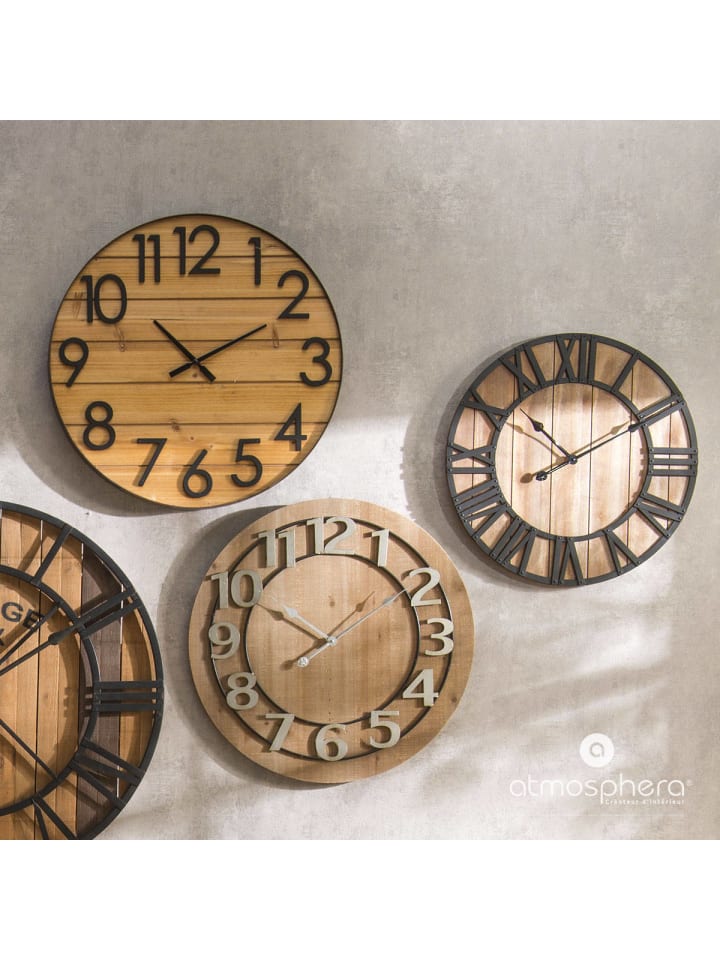 Atmosphera Créateur d'intérieur Wanduhr in braun günstig kaufen onesize