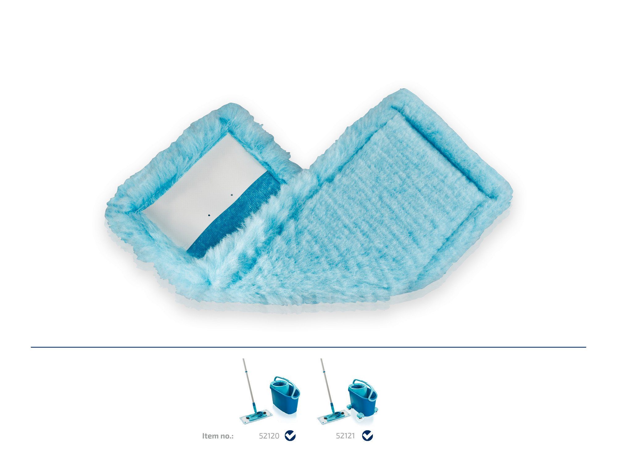Leifheit 2er Set Wischbezug CLEAN TWIST M Ergo static plus Wischbezug