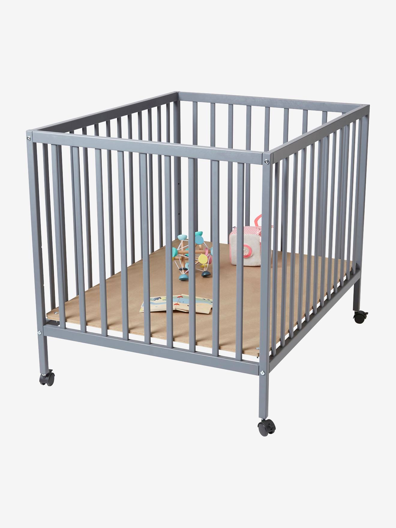 Vertbaudet Baby Laufgitter aus Holz FLEXIPARK - natur/weiß