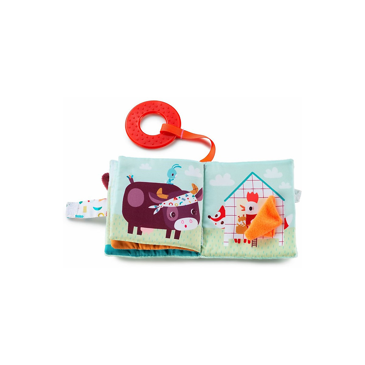 Spielbuch/Stoffbuch Bauernhof, 10x10x3 cm
