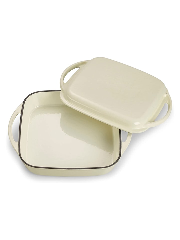 Echtwerk 2 tlg. Set Gusseisen Bräter mit Deckel 1.5 l in Creme günstig kaufen onesize