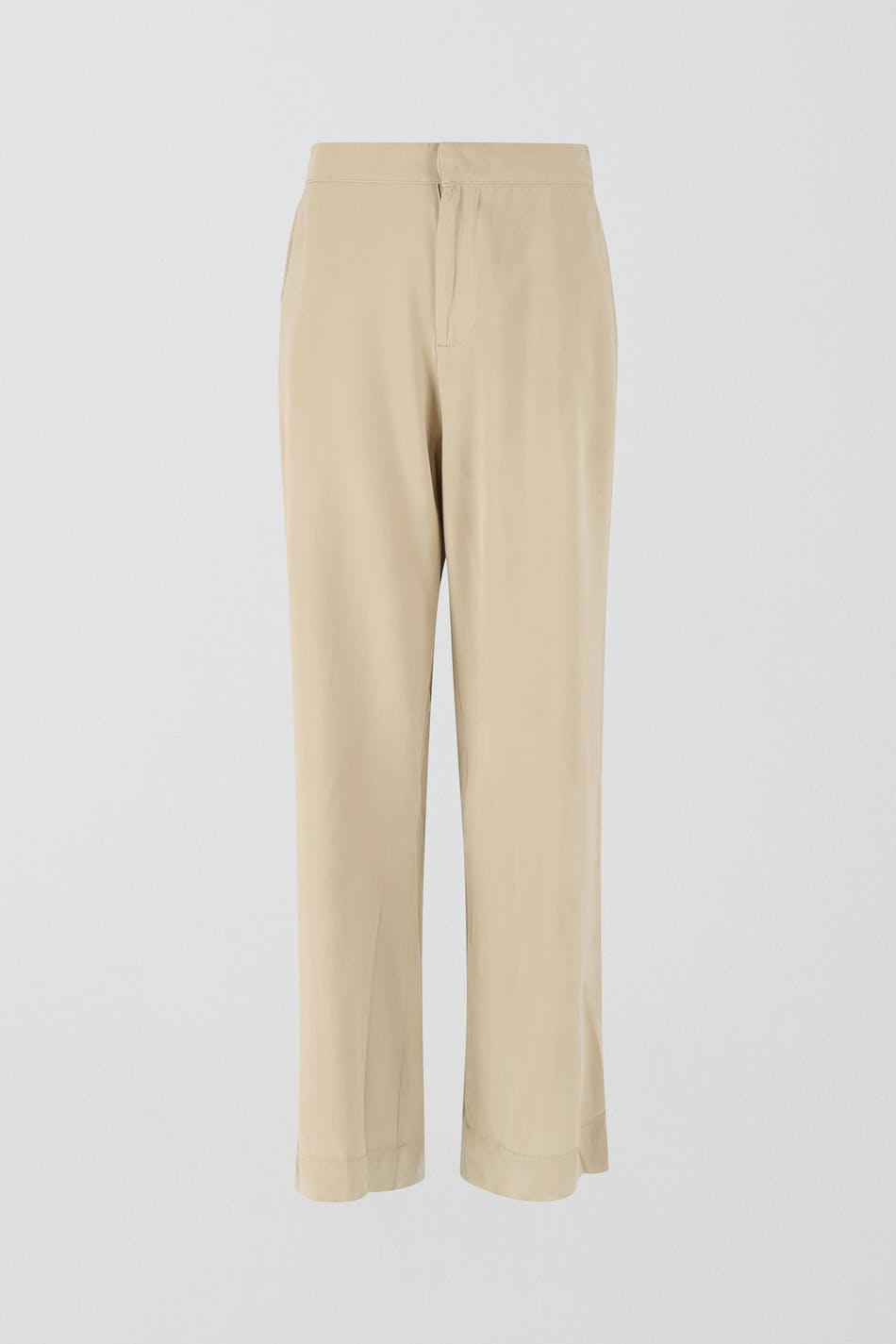 Relaxed petite viscose trousers